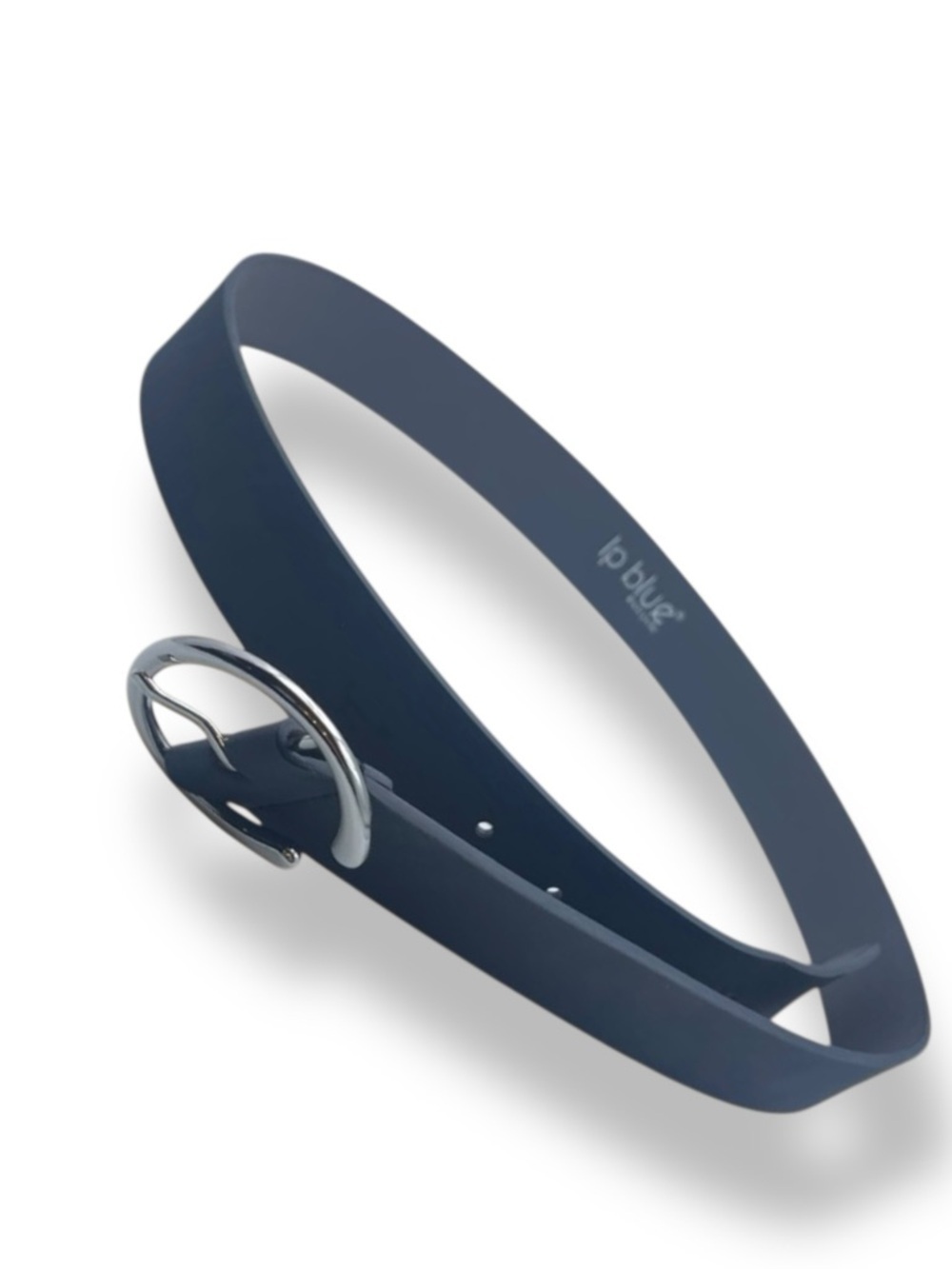 Linea Pelle LP Blue Women's Black Belt Silver Buckle - XL